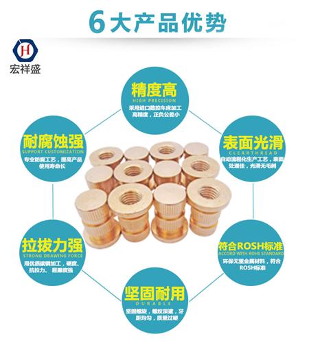 非标铜铜嵌件加工