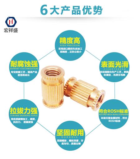 铜镶嵌件螺母加工